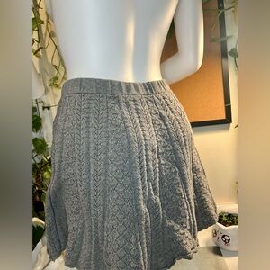 Old Navy Gray Cable Knit Skater Skirt